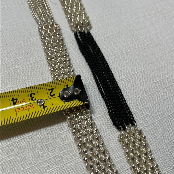 Unique Black and Silver long Necklace. Wear long or doubled. - Picture 10 of 10